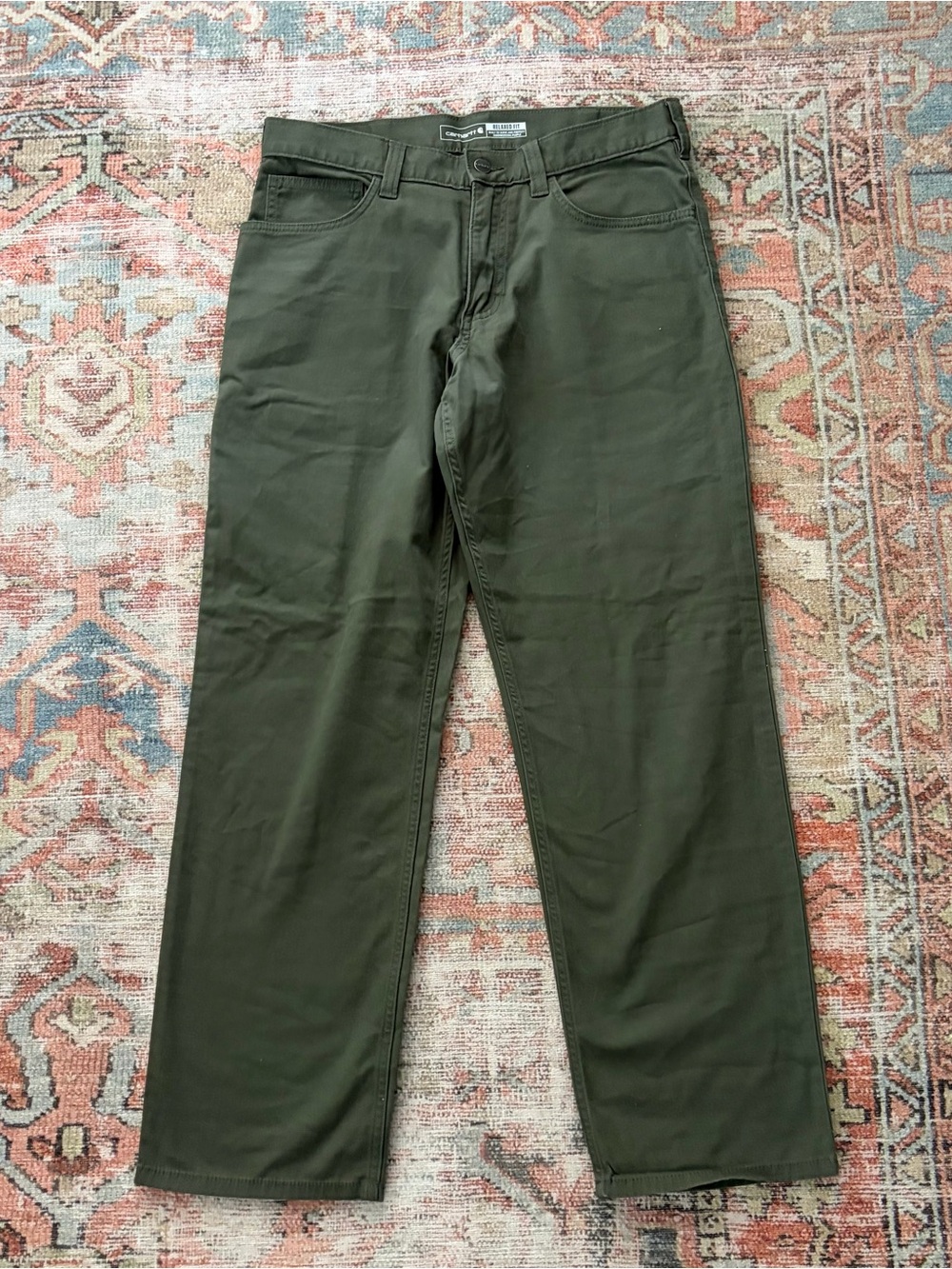 Carhartt Men's Olive Green Chinos